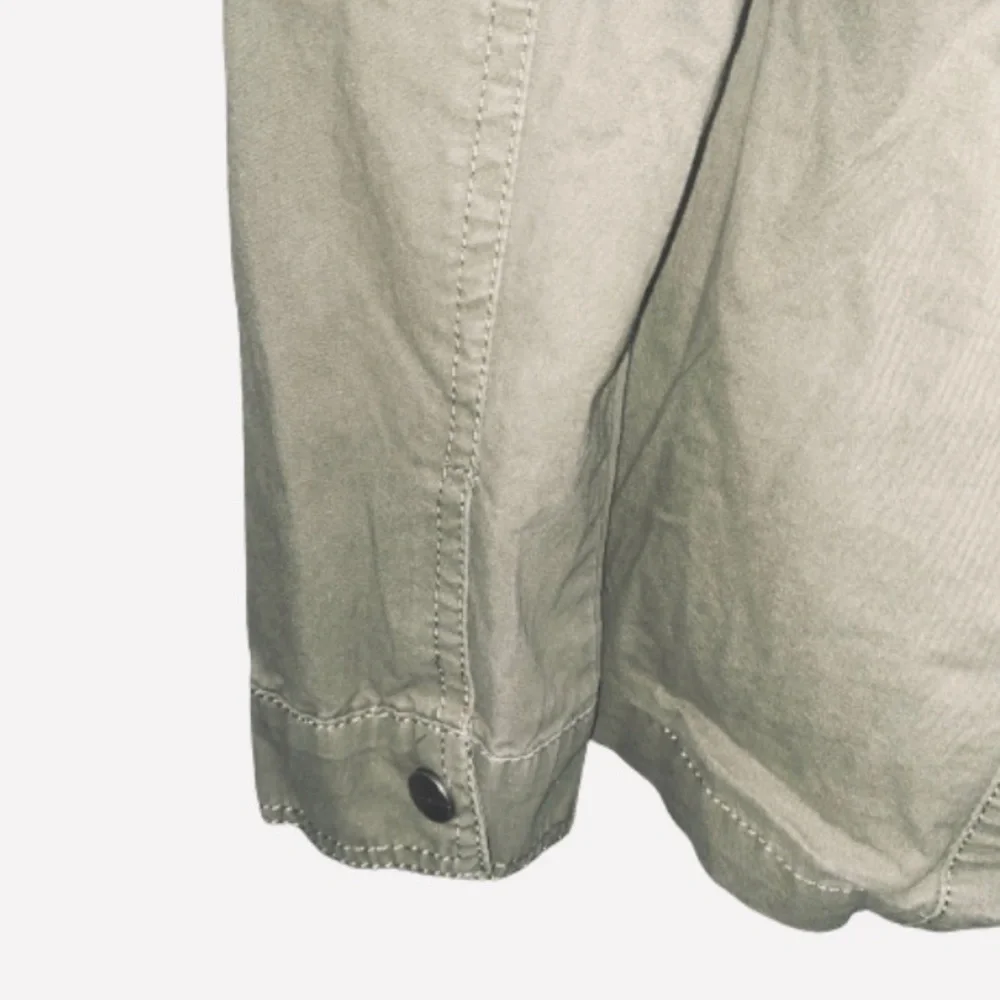 Ashley Brand Small Cargo Olive Green 100% Cotton Full Zip Hooded Utility Jacket - Picture 9 of 11